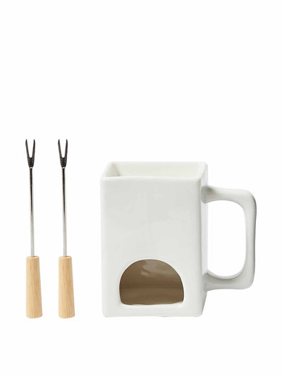 Oliver Bonas Ceramic fondue for two kit at Collagerie