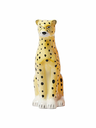 Oliver Bonas Cheetah yellow ceramic vase at Collagerie