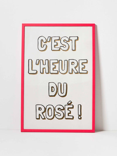 Oliver Bonas C'est L'Heure Du Rosé framed wall art at Collagerie