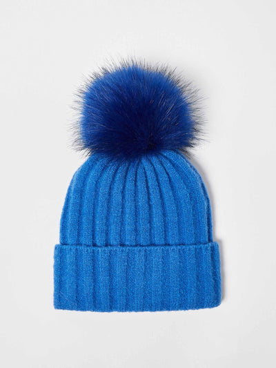 Oliver Bonas Ribbed pom knitted beanie hat at Collagerie