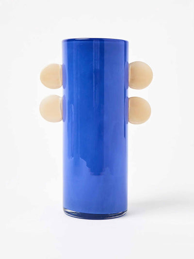 Oliver Bonas Sorriso cobalt blue glass vase at Collagerie