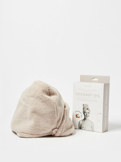 Oliver Bonas Coconut oil infused grey hair turban at Collagerie