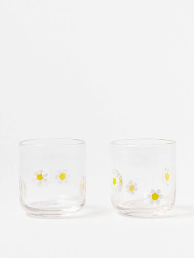 Oliver Bonas Daisy como glass tumblers (set of 4) at Collagerie