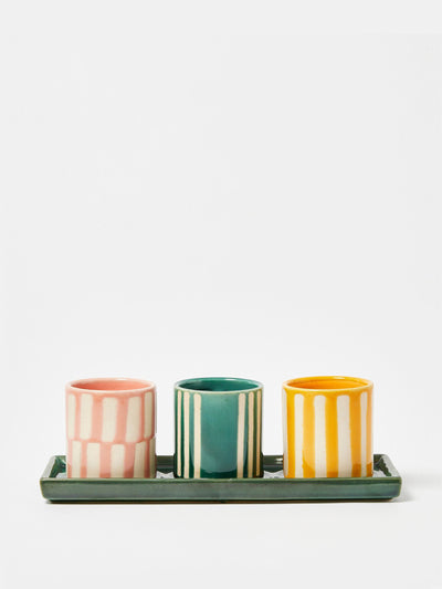 Dalloway Ceramic mini plant pots (set of 3) at Collagerie