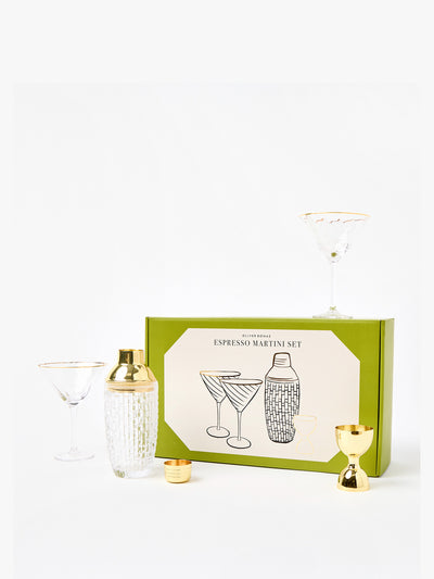 Oliver Bonas Espresso martini cocktail gift set at Collagerie