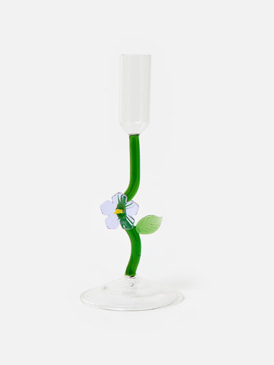 Oliver Bonas Flower glass candlestick holder at Collagerie