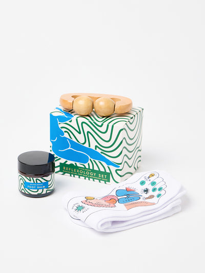 Oliver Bonas Geranium & wild mint reflexology beauty gift set at Collagerie
