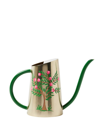 Oliver Bonas Painted tree gold metal watering can at Collagerie