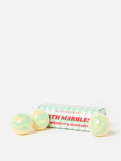 Oliver Bonas Grapefruit & mandarin bath marbles at Collagerie