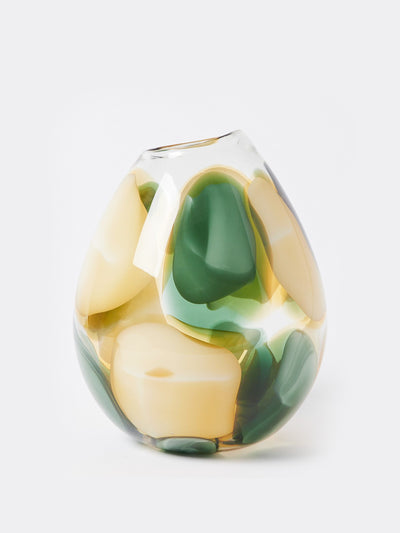 Oliver Bonas Kai spot green glass vase at Collagerie