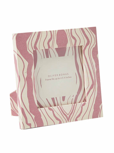 Oliver Bonas Kiri marbled pink square photo frame at Collagerie