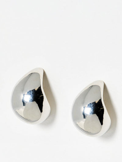 Oliver Bonas Loahari teardrop silver tone stud earrings at Collagerie