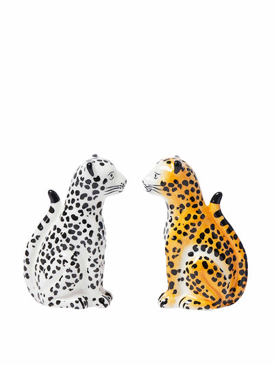 Oliver Bonas Luca leopard ceramic salt & pepper shakers at Collagerie