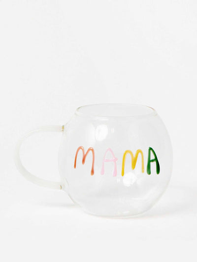 Oliver Bonas Mama glass mug at Collagerie