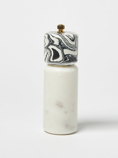 Oliver Bonas Monochrome marbled salt / pepper mill at Collagerie