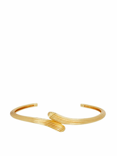 Oliver Bonas Maribel sculptural gold plated bangle at Collagerie