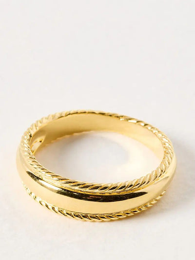 Oliver Bonas Matilda twist gold plated statement ring at Collagerie