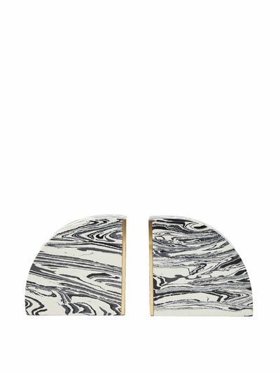 Oliver Bonas Monochrome marble book ends at Collagerie