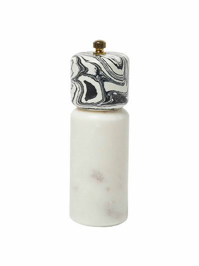 Oliver Bonas Monochrome marbled salt / pepper mill at Collagerie