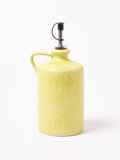 Oliver Bonas Mori yellow ceramic oil bottle at Collagerie