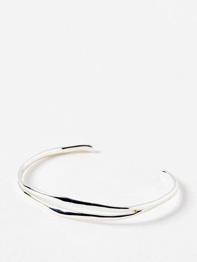 Oliver Bonas Nixie wavy silver plated bangle at Collagerie