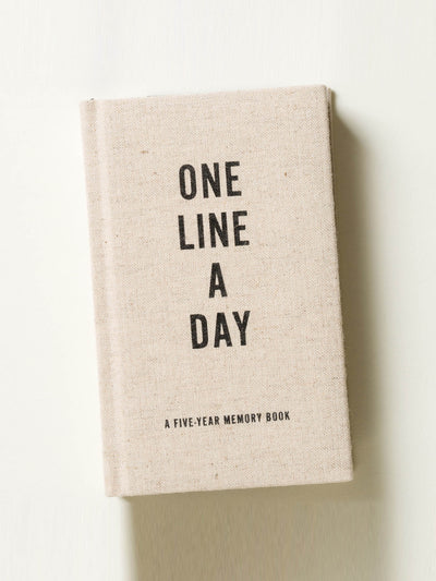Oliver Bonas One Line a Day Canvas Five Year Memory book at Collagerie