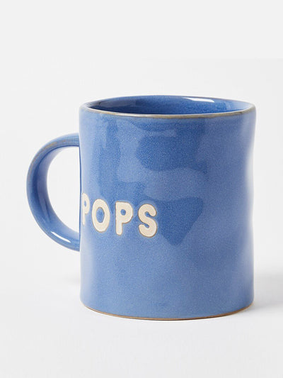 Oliver Bonas Pops blue ceramic mug at Collagerie