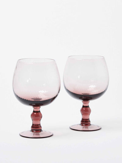 Oliver Bonas Purple gin glass (set of 2) at Collagerie