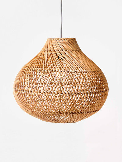 Oliver Bonas Larme woven rattan pendant lamp shade at Collagerie