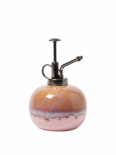 Oliver Bonas Reactive glaze pink ceramic mister at Collagerie