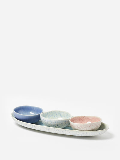 Oliver Bonas Sita ceramic nibble bowls & tray at Collagerie