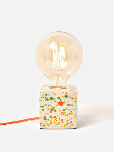 Oliver Bonas Splatter ceramic desk and table lamp base at Collagerie
