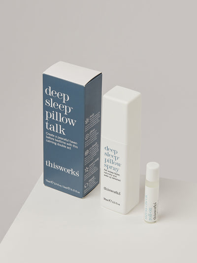 This Works Deep Sleep Pillow Talk spray and roll-on set at Collagerie