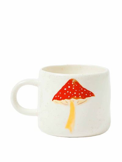 Oliver Bonas Toadstool white ceramic mug at Collagerie