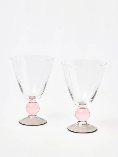 Oliver Bonas Dulcie clear wine glasses (set of 2) at Collagerie