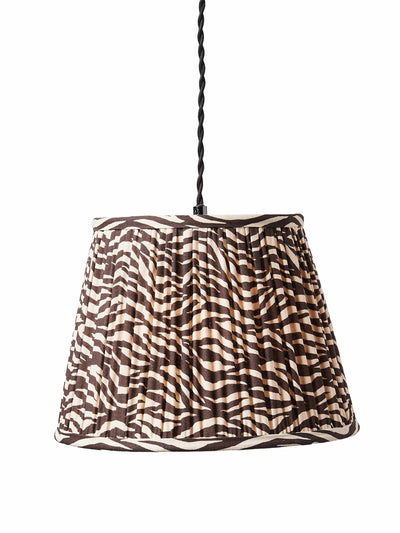 Oliver Bonas Zebra cotton tapered lamp shade at Collagerie