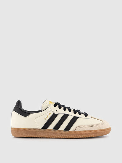 Adidas Samba OG trainers in cream and black at Collagerie