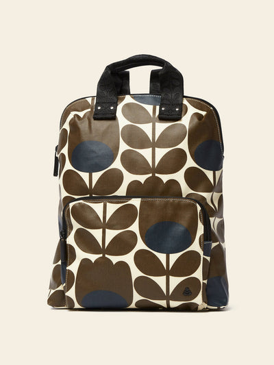 Orla Kiely Bestie backpack in Tulip Stem Bark at Collagerie