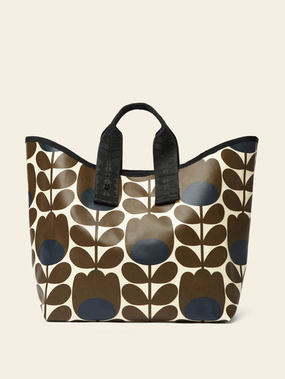 Orla Kiely Carryall large tote in Tulip Stem Bark at Collagerie