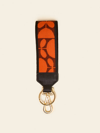 Orla Kiely Key ring in orange at Collagerie