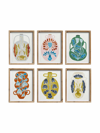 Oka Framed Amphora prints (set of 6) at Collagerie