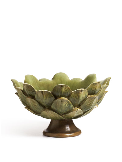 Oka Omaha artichoke bowl in green at Collagerie