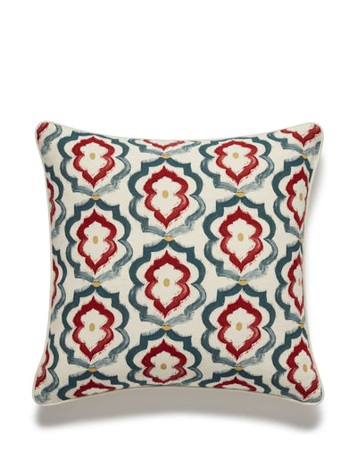 Oka Borrayo Dot cushion cover in dark blue and red at Collagerie