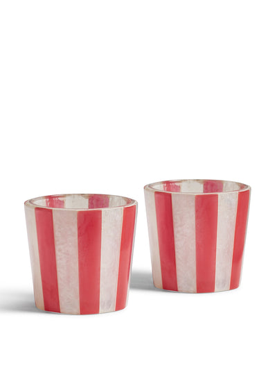 Oka Cormack stripe candle holders (set of 2) at Collagerie