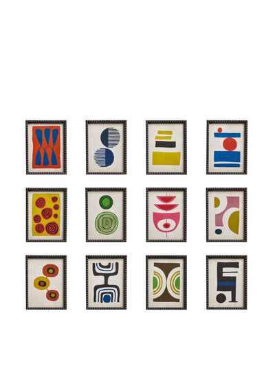 Oka Dera framed abstract prints (set of 12) at Collagerie