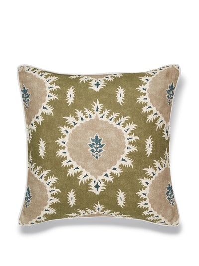 Oka Drisana green cushion cover at Collagerie