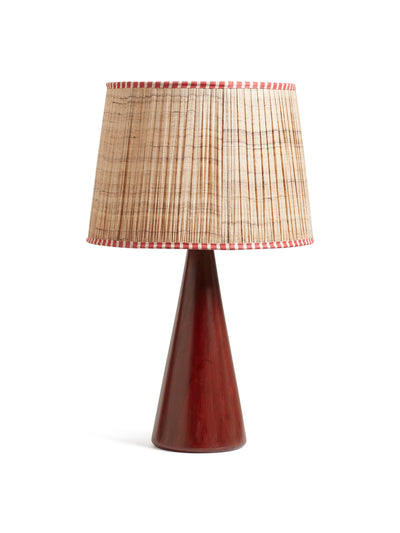 Oka Ernest table lamp in brushed red at Collagerie