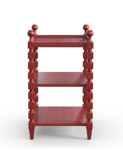Oka Huxley side table in brushed red at Collagerie