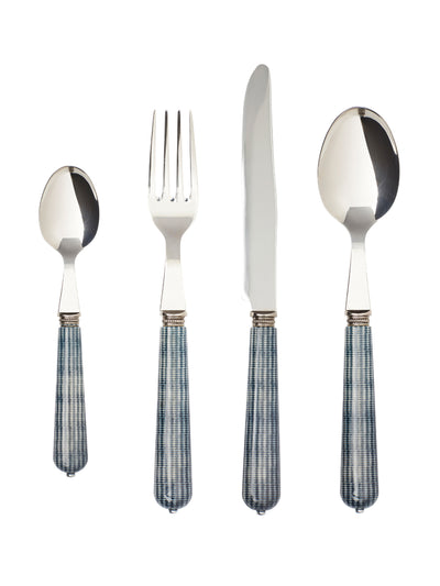 Oka Harlequin Blue cutlery (16-piece set) at Collagerie