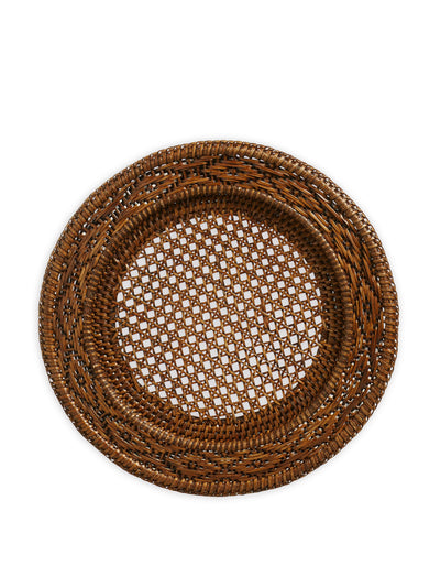 Oka Mandalay rattan underplate in rattan brown at Collagerie
